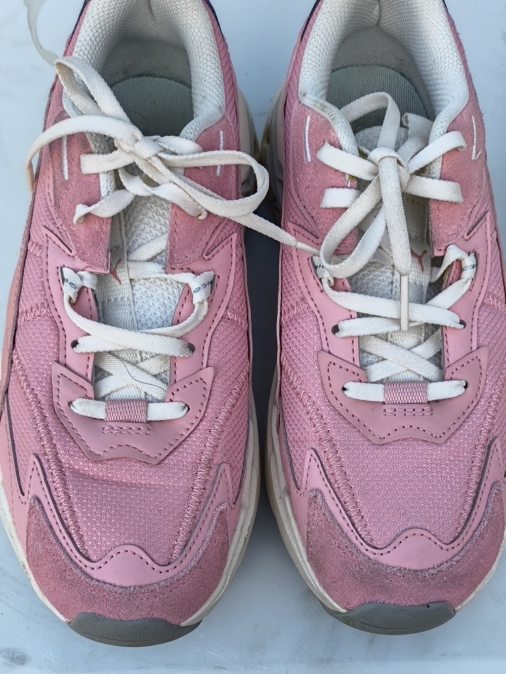 Puma Pink Women's Chunky Lace-Up Sneakers